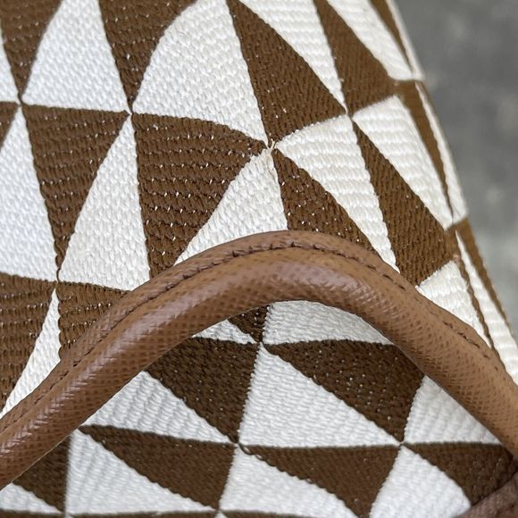 Prada Symbole Shopper Tote Jacquard Small Brown, Multicolor - Picture 7 of 16